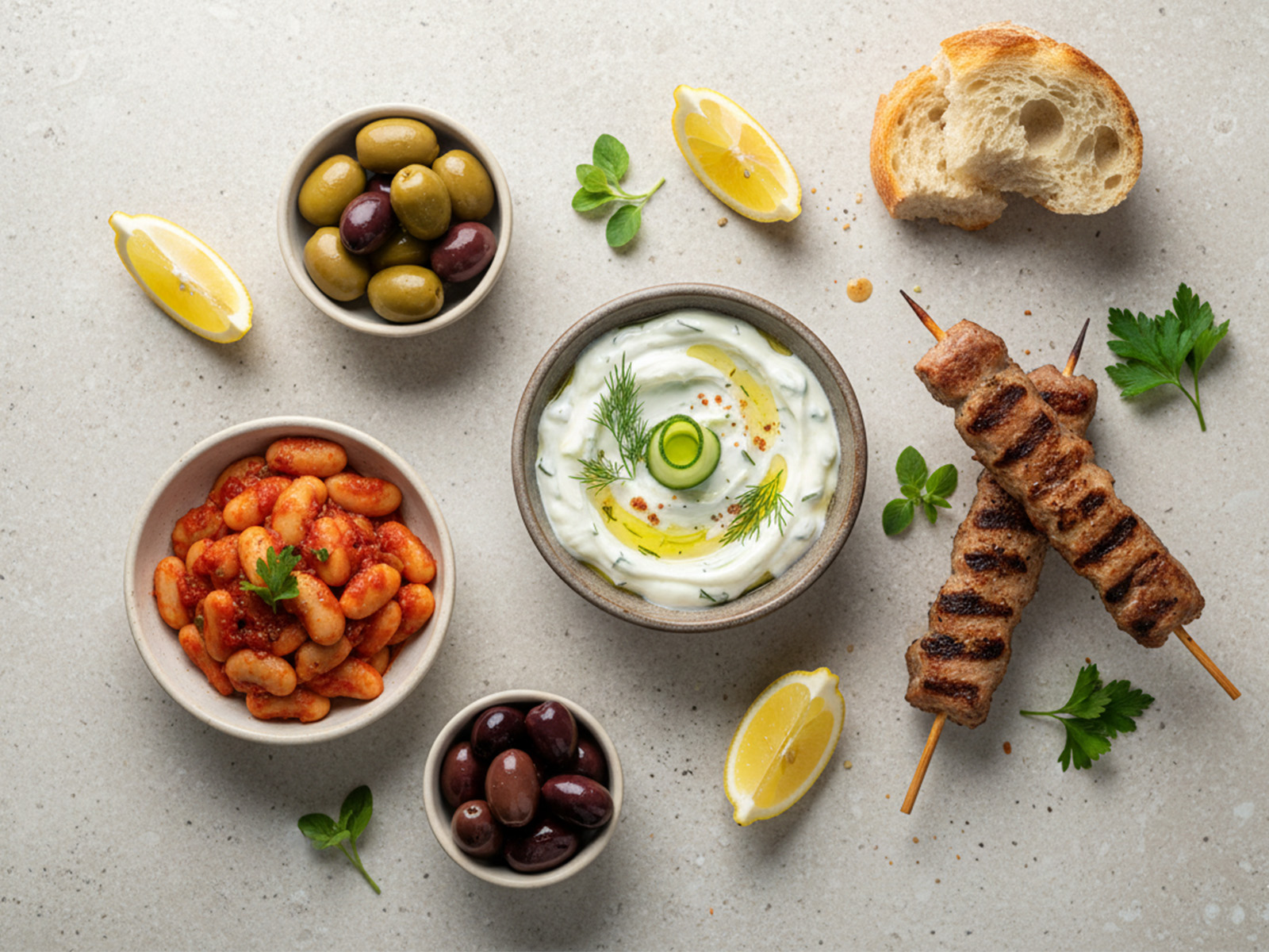 Griechische Meze Auswahl